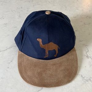 Vintage Camel Cigarettes Blue and Tan Hat